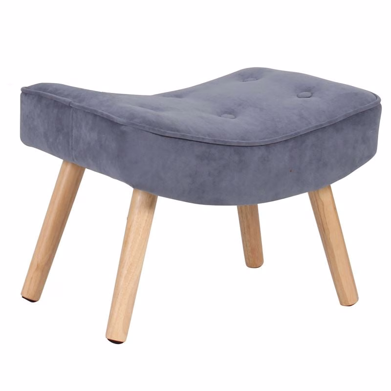 ALMA Stool Natural / Velure Light Blue (K/D)