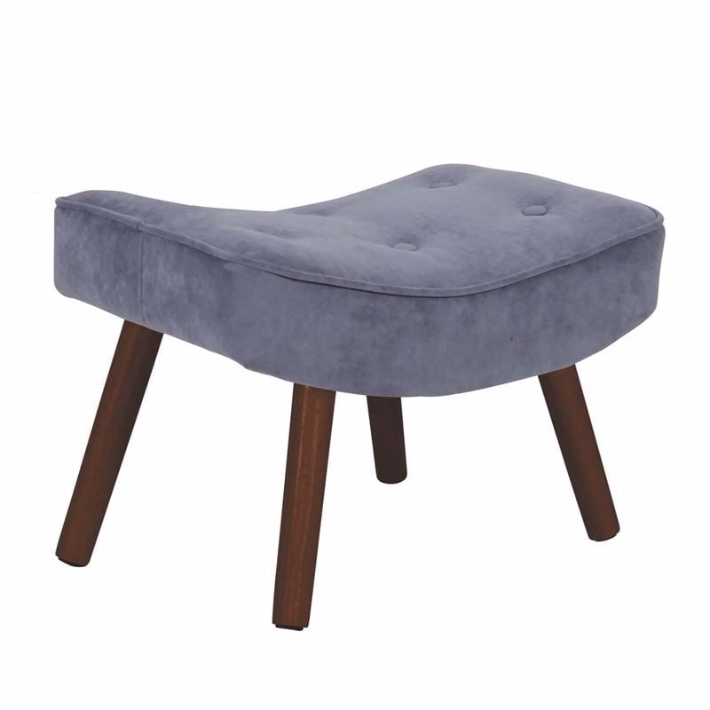 ALMA Stool Walnut / Velure Light Blue (K/D)