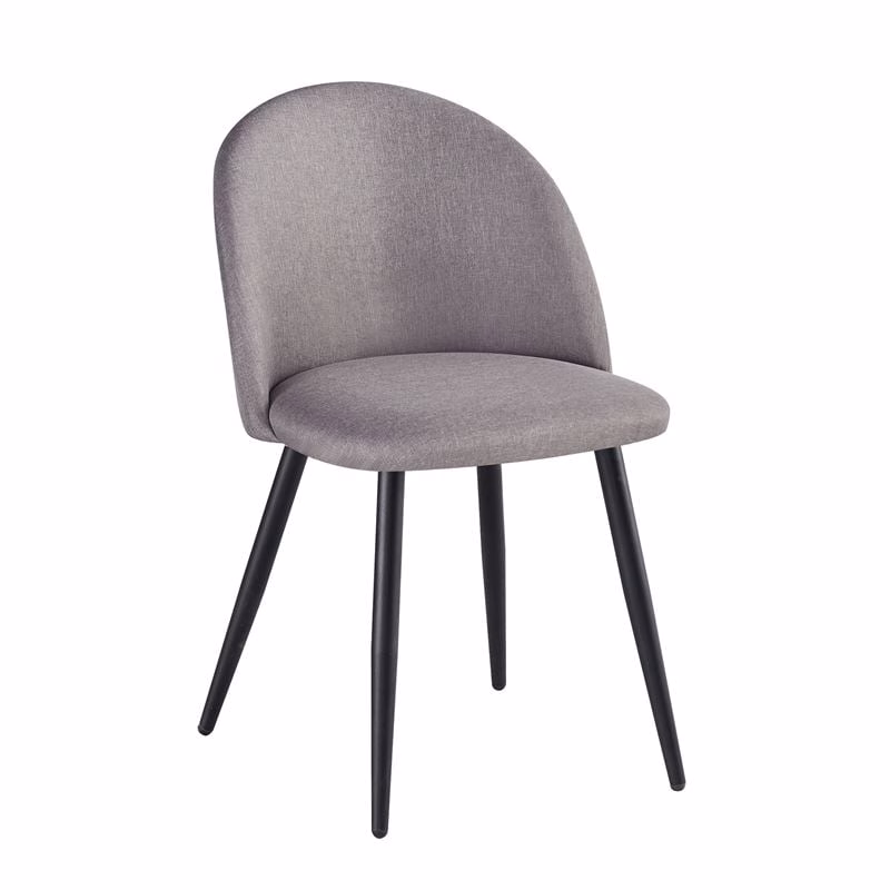 BELLA Chair Metal Black/Fabric Sand Grey