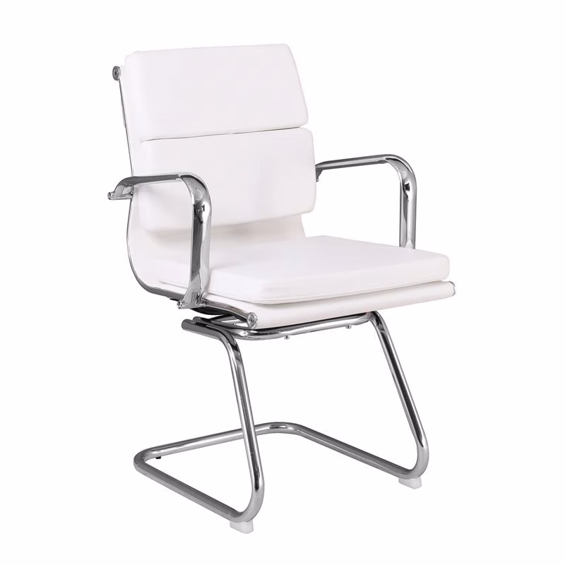 BF4800V Office Visitor Armchair White Pu
