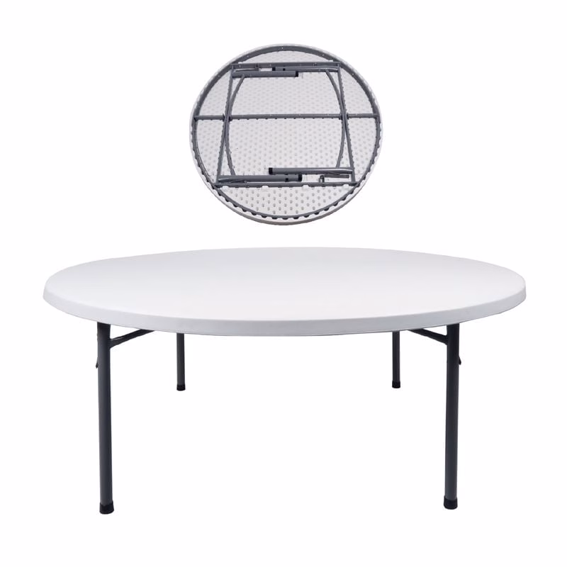 BLOW Catering Folding Table D.180cm White