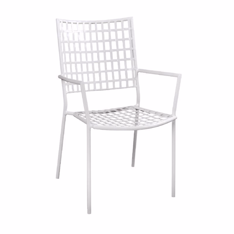 CASTELLO Armchair Steel Mesh White