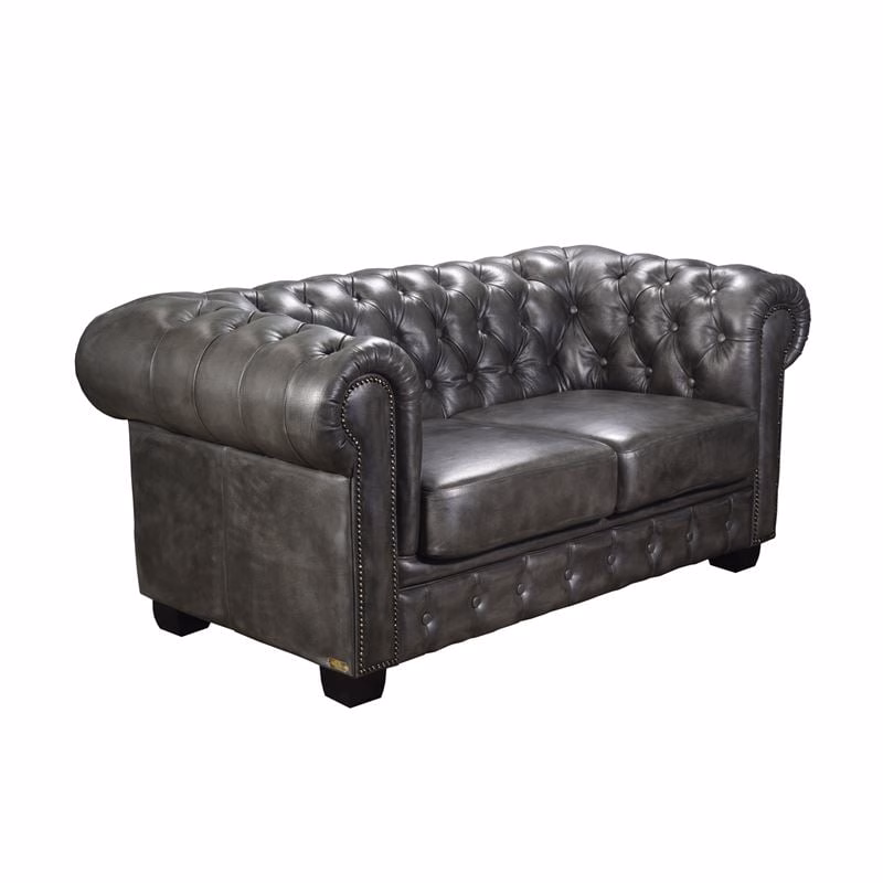 CHESTERFIELD Birmingham 2-S Leather Antique Grey