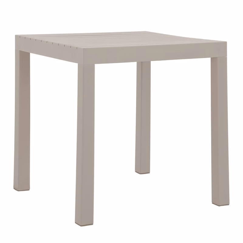 DALTON Table 72x72cm PP-UV Grey/Metal Grey