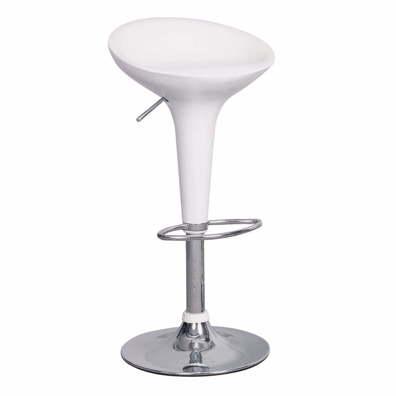 DISCO Bar Stool ABS White/Chromed Base
