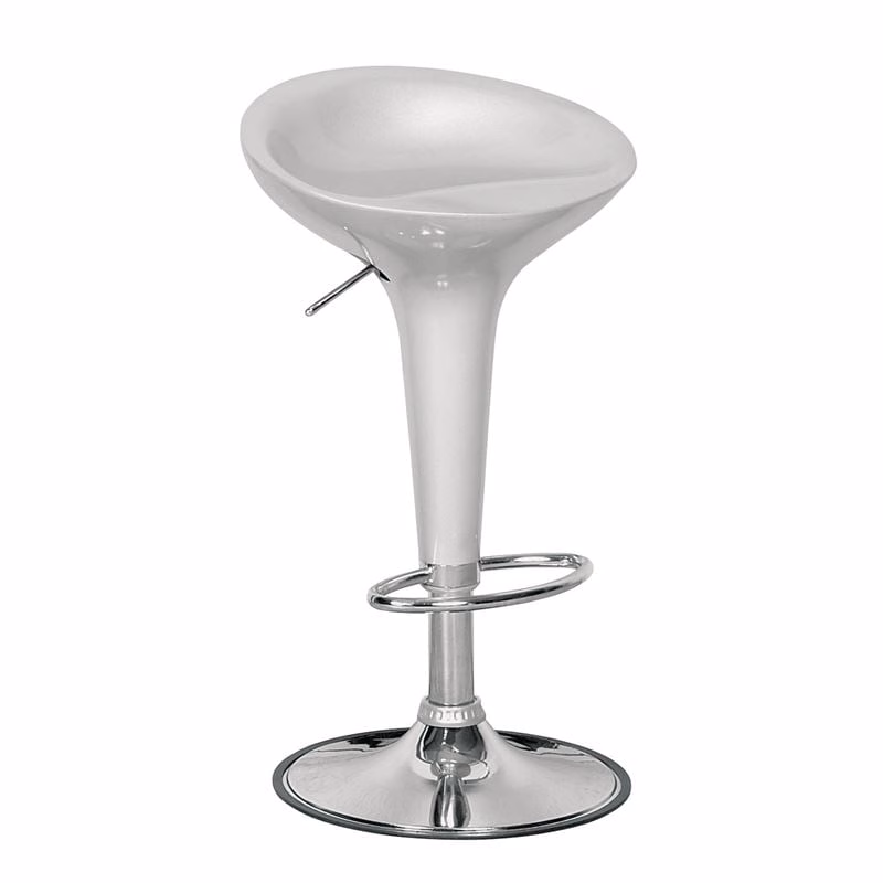 DISCO Bar Stool ABS Silver/Chromed Base