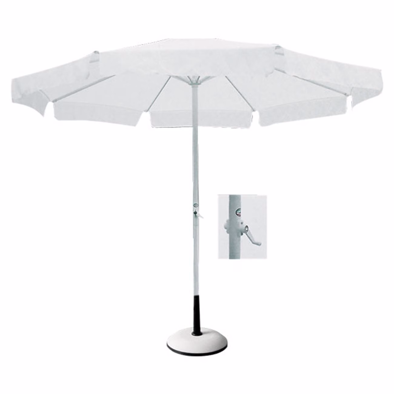 UMBRELLA D.300cm Alu White/Fabric White - Image 2