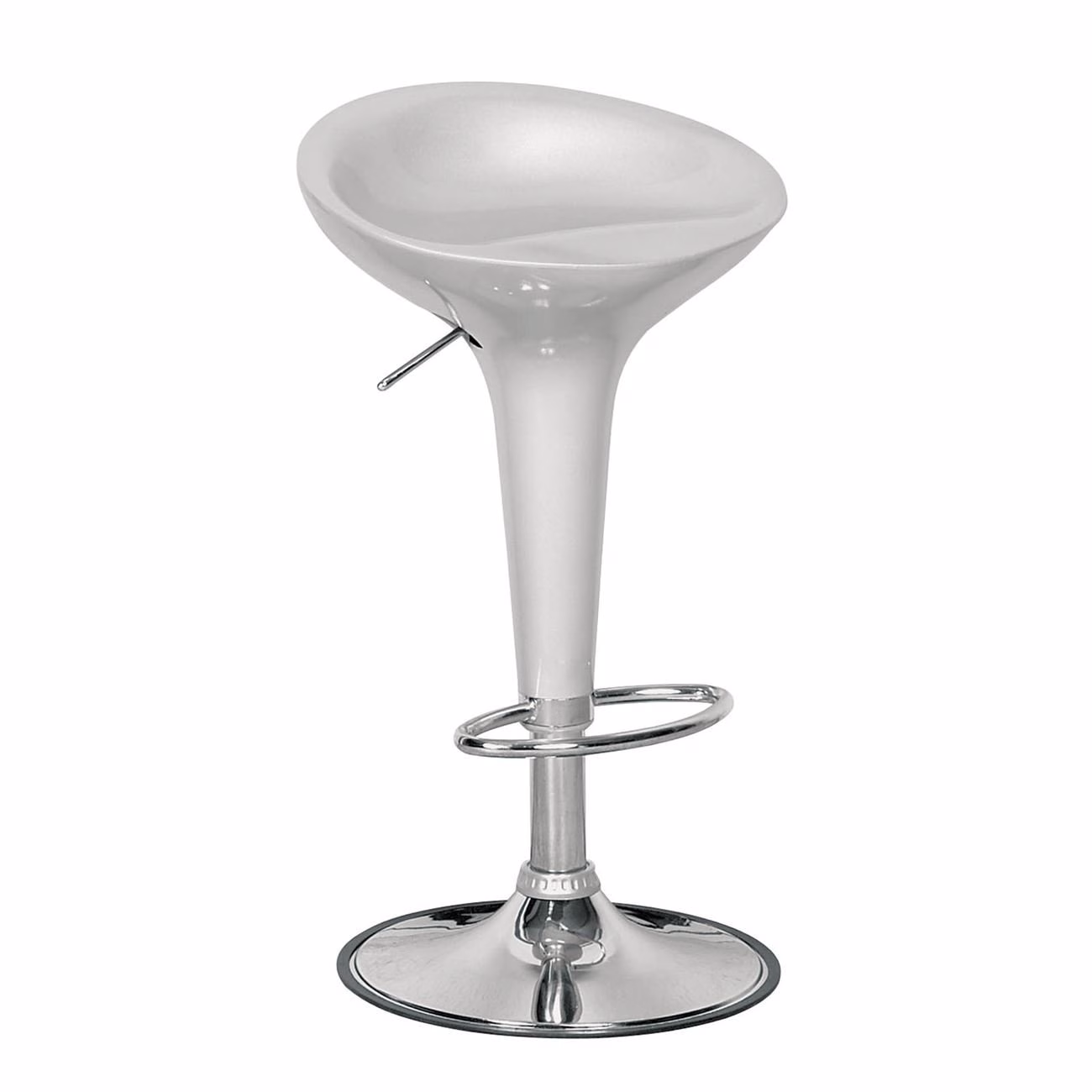 DISCO Bar Stool ABS Silver/Chromed Base - Image 2