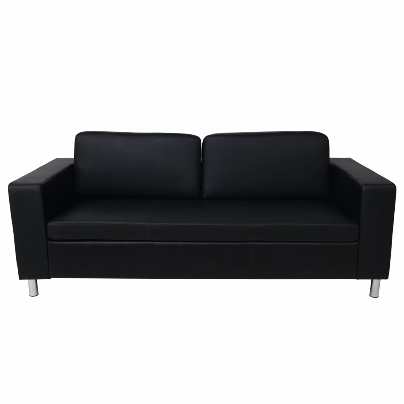 ALAMO 3-Seater Sofa Βlack Pu - Image 3