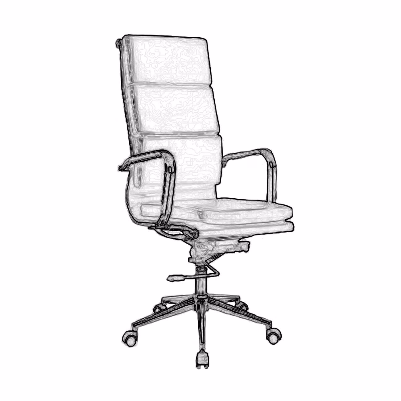 BF4800 Manager Armchair Black Pu - Image 3