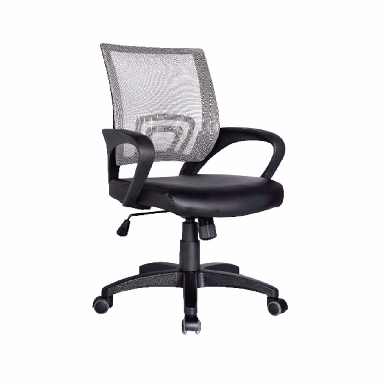 BF2101 (with relax) Office Armchair-Pro Grey Mesh/Black Pu - Image 2