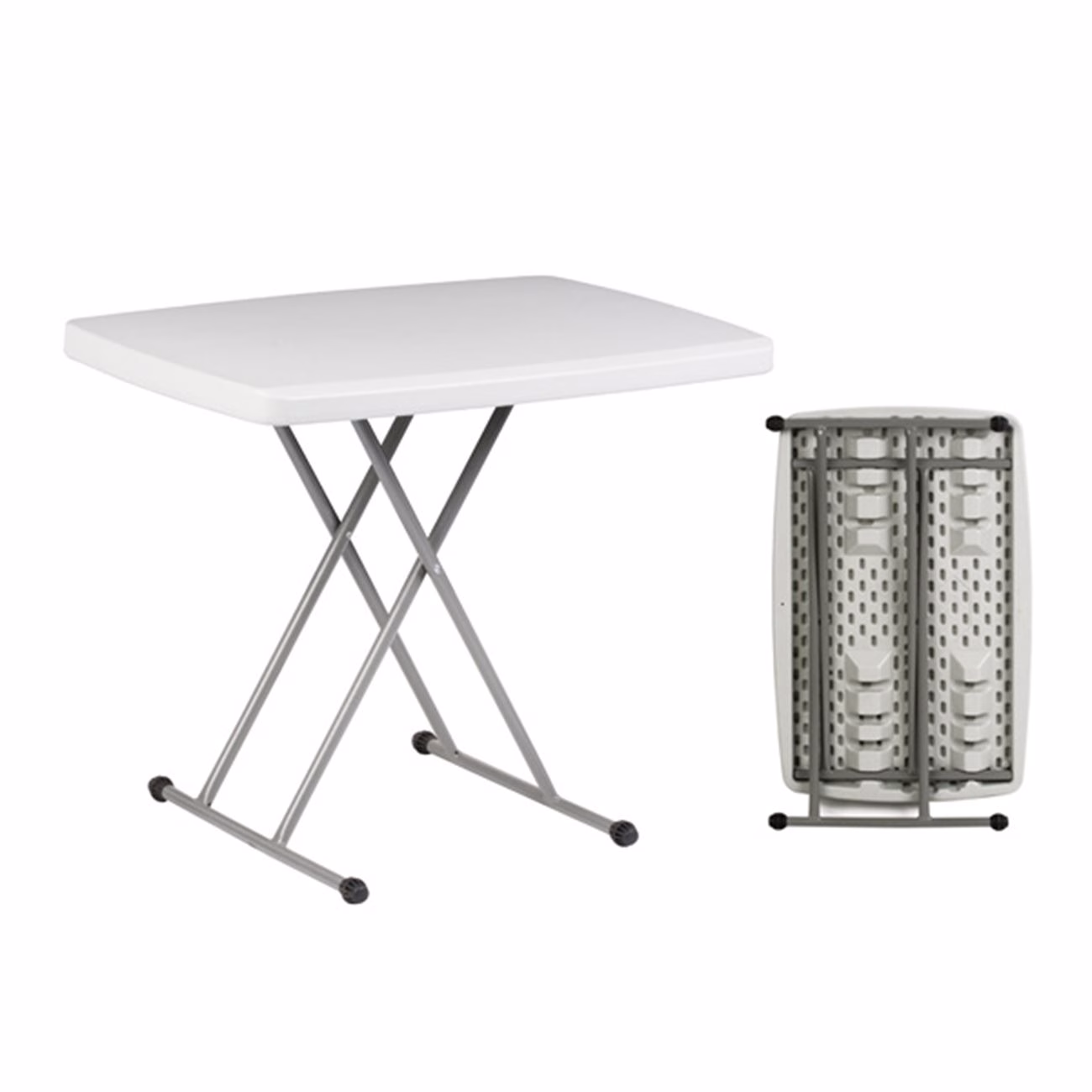 BLOW Hdpe Folding Adjustable Table 75x50cm White - Image 2