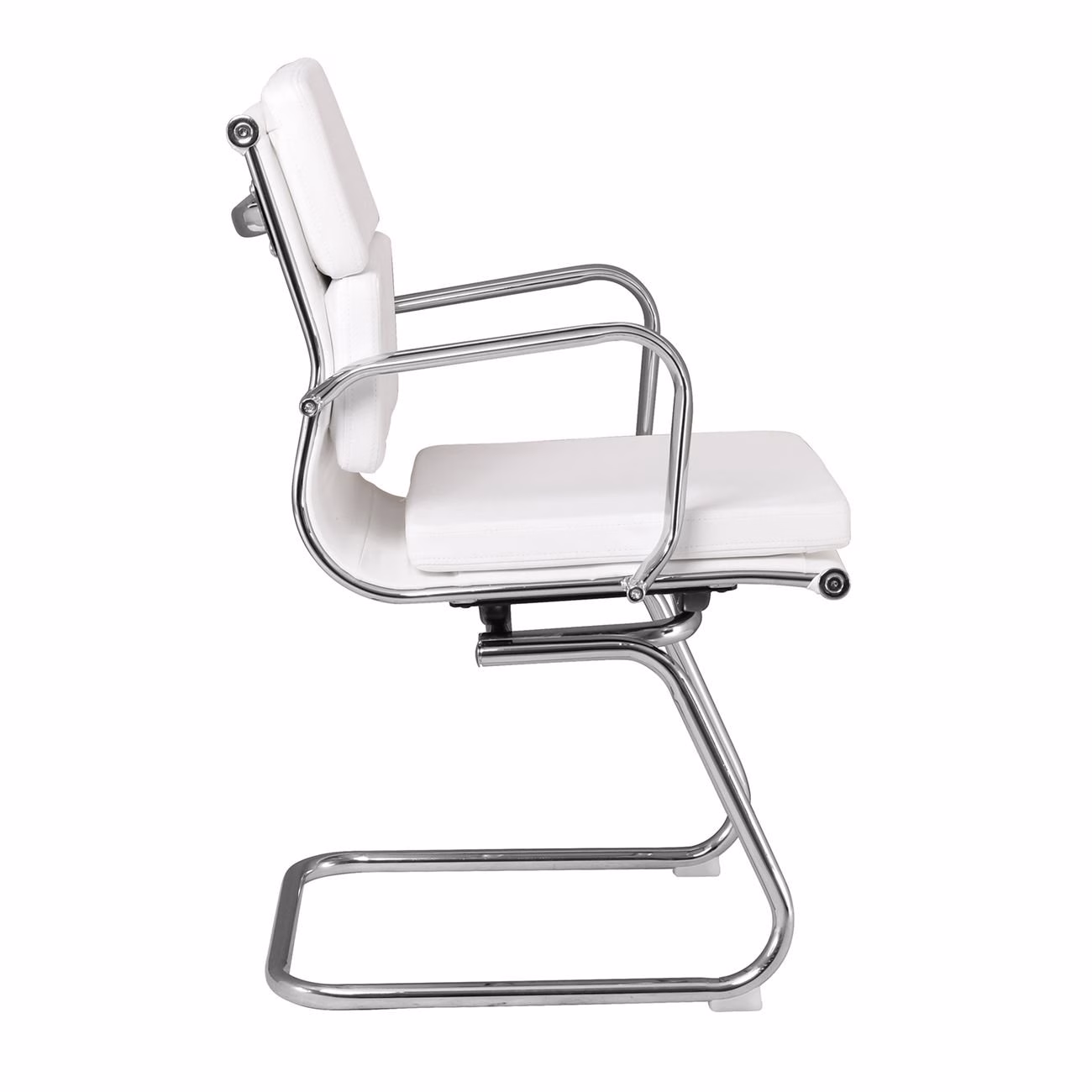 BF4800V Office Visitor Armchair White Pu - Image 4