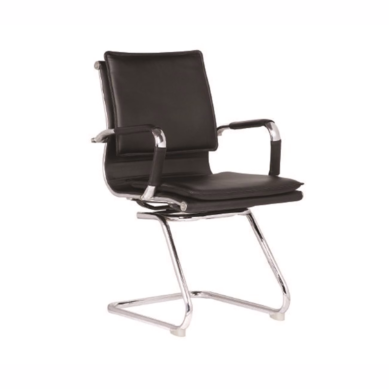 BF3600V Office Visitor Armchair Black Pu - Image 2