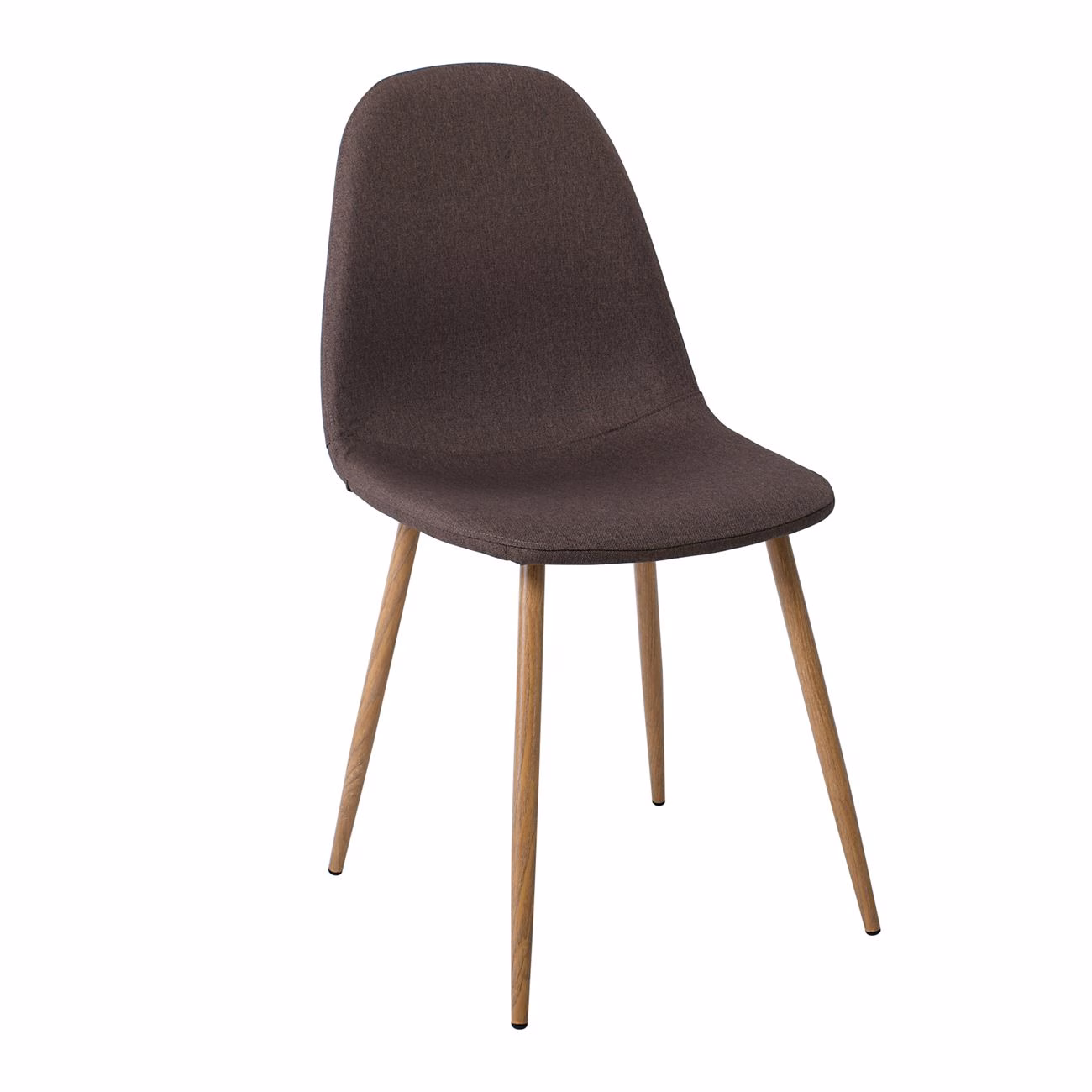 CELINA Natural Metal Chair, Gold Brown Fabric - Image 2