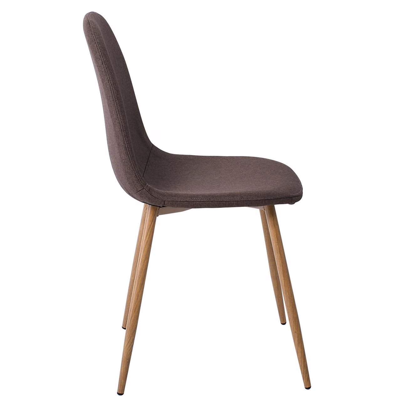 CELINA Natural Metal Chair, Gold Brown Fabric - Image 3