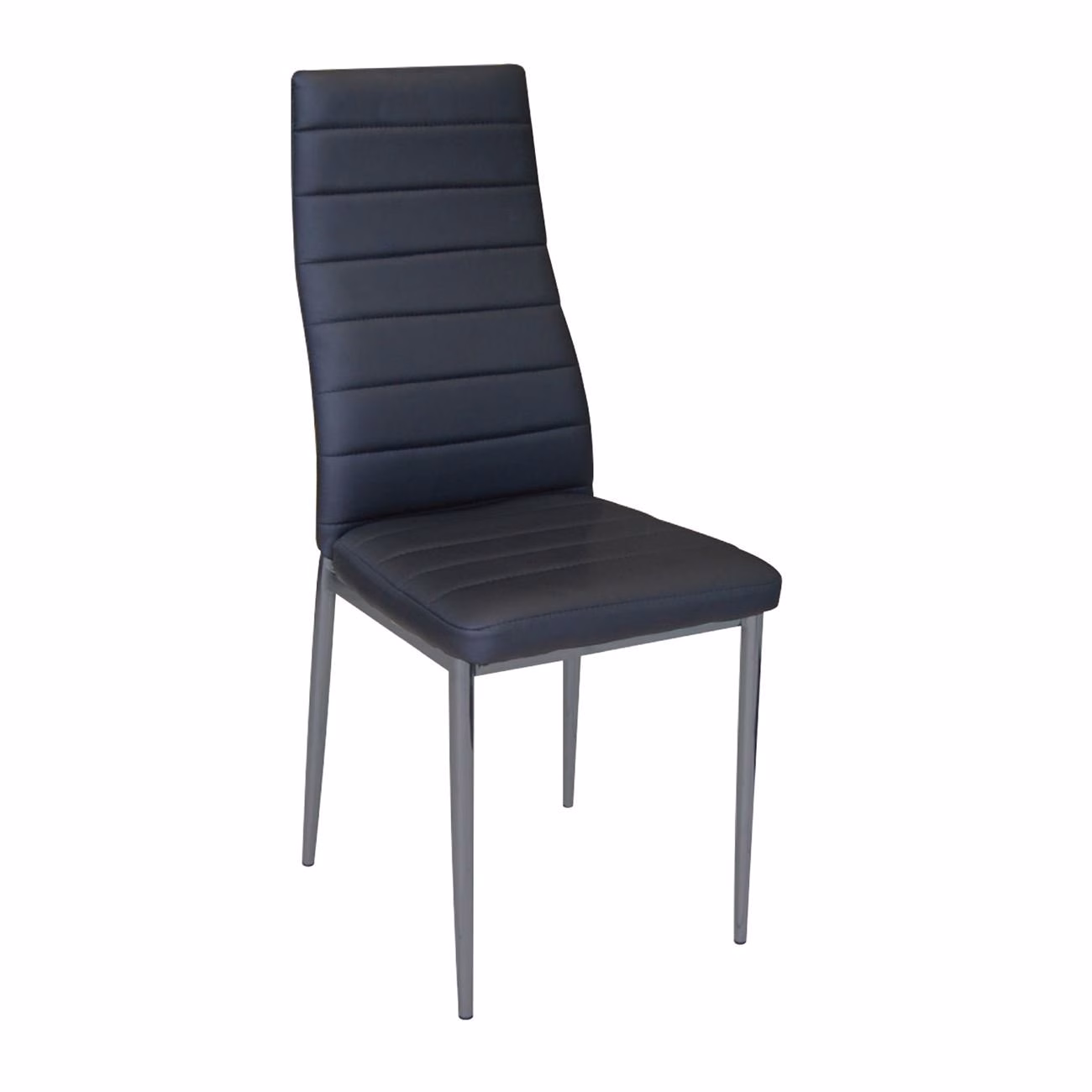 JETTA Chair Black Pvc 4pcs/ctn (Silver paint) - Image 2