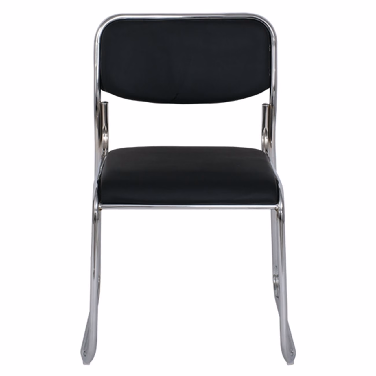 CAMPUS Chair/Chromed Frame/Black Pu - Image 3