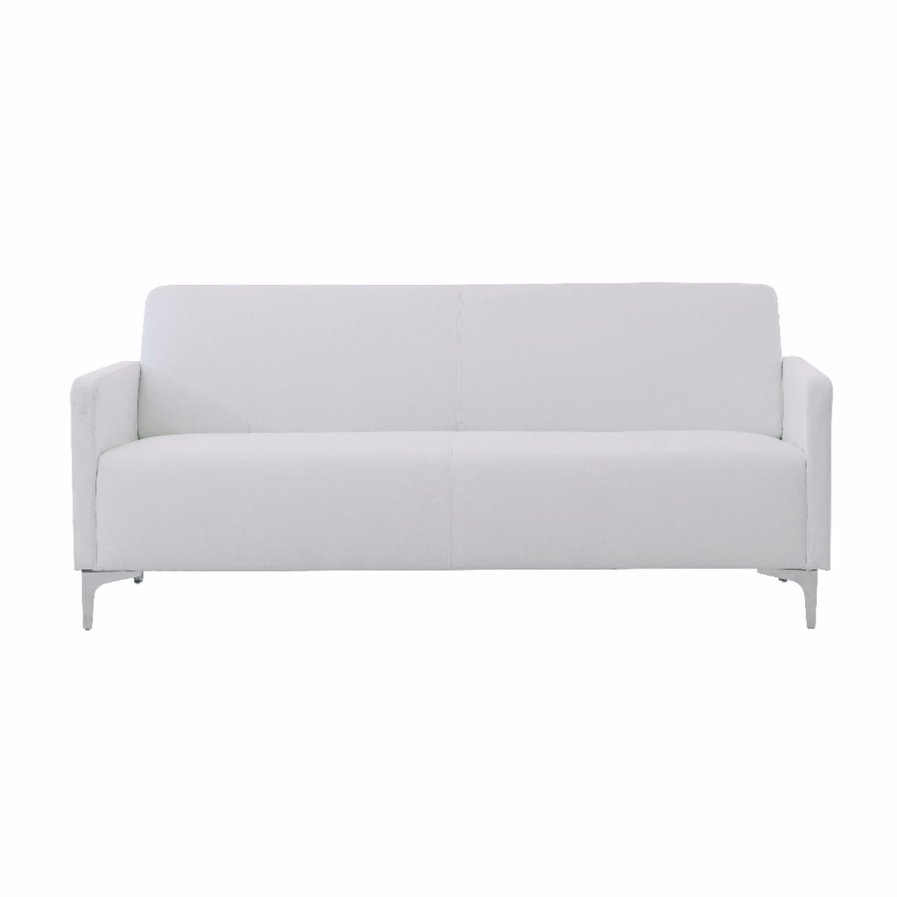 STYLE 2-Seater K/D Sofa White Pu - Image 2