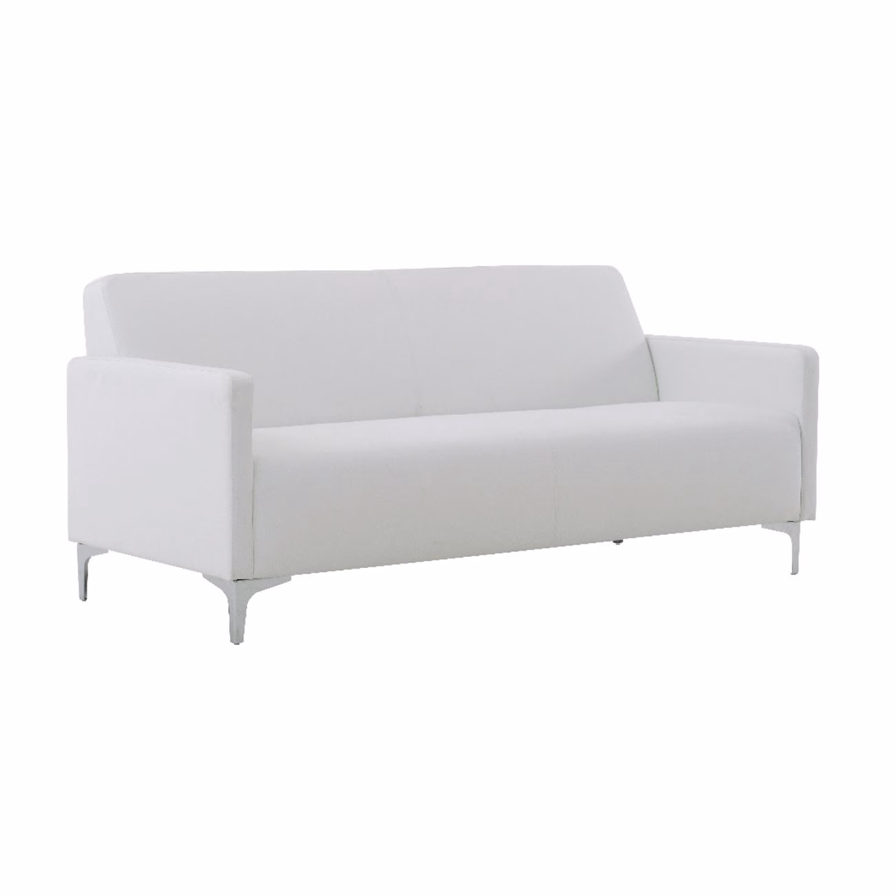 STYLE 3-Seater K/D Sofa White Pu - Image 2