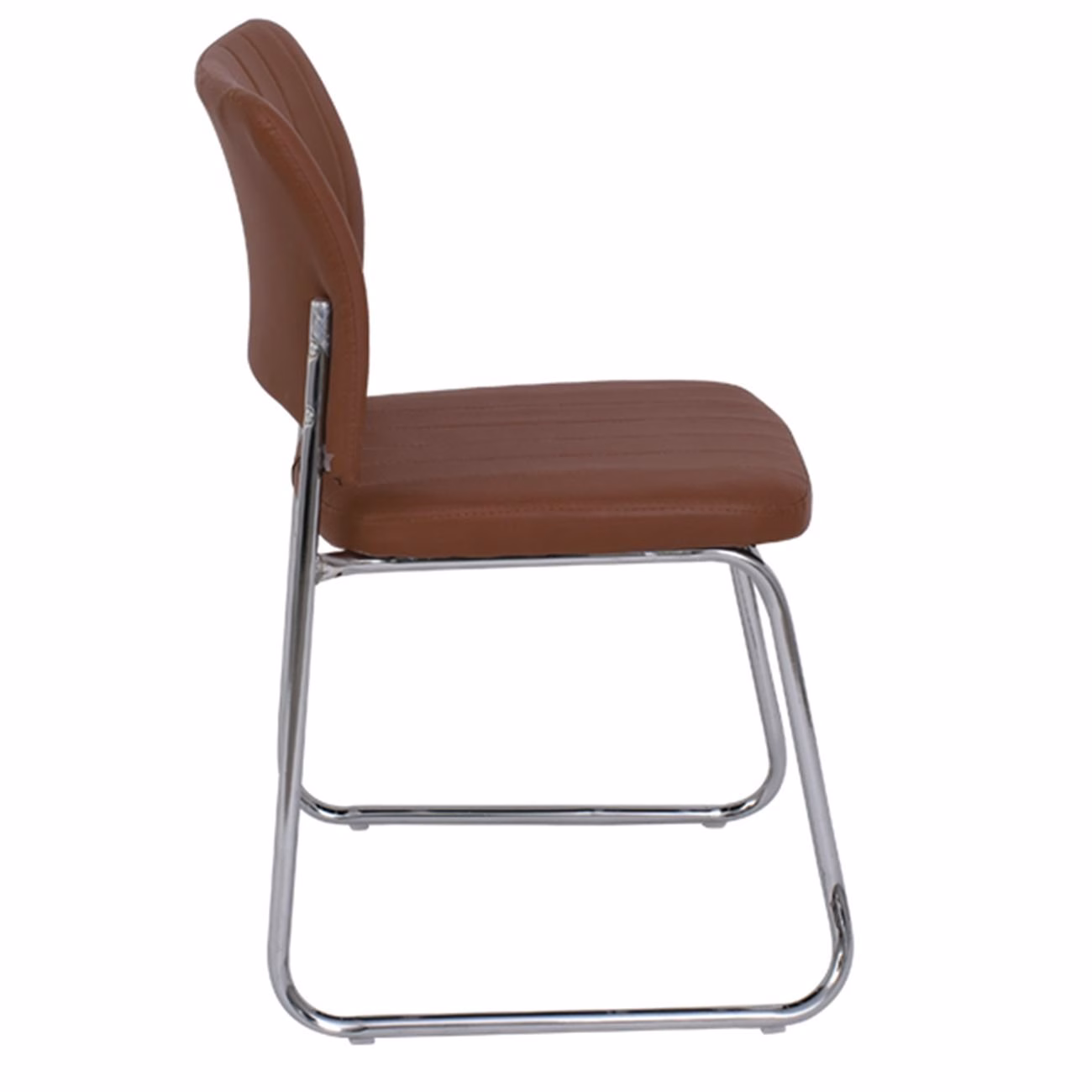 VENUS Chair/Chromed Frame/Brown Pu - Image 4