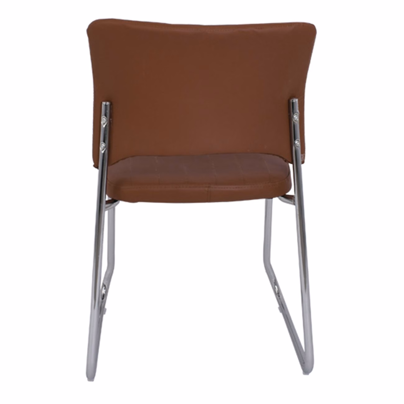 VENUS Chair/Chromed Frame/Brown Pu - Image 5