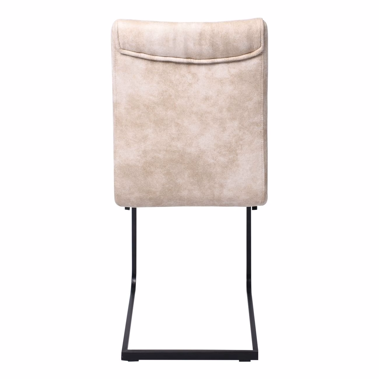 TORY Chair Black Metal/Suede Beige Fabric - Image 5