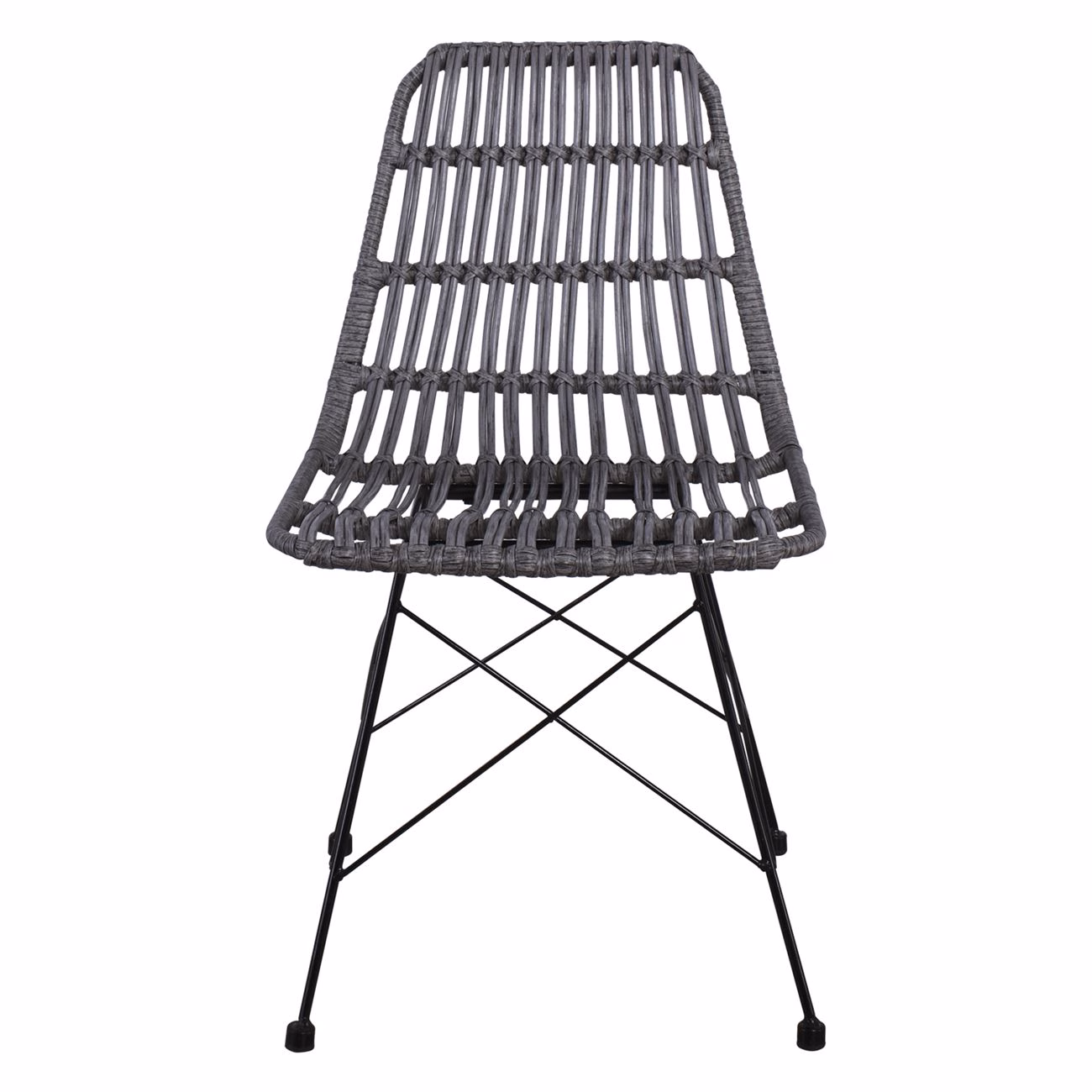 SALSA Chair Metal Black/Wicker Grey - Image 3