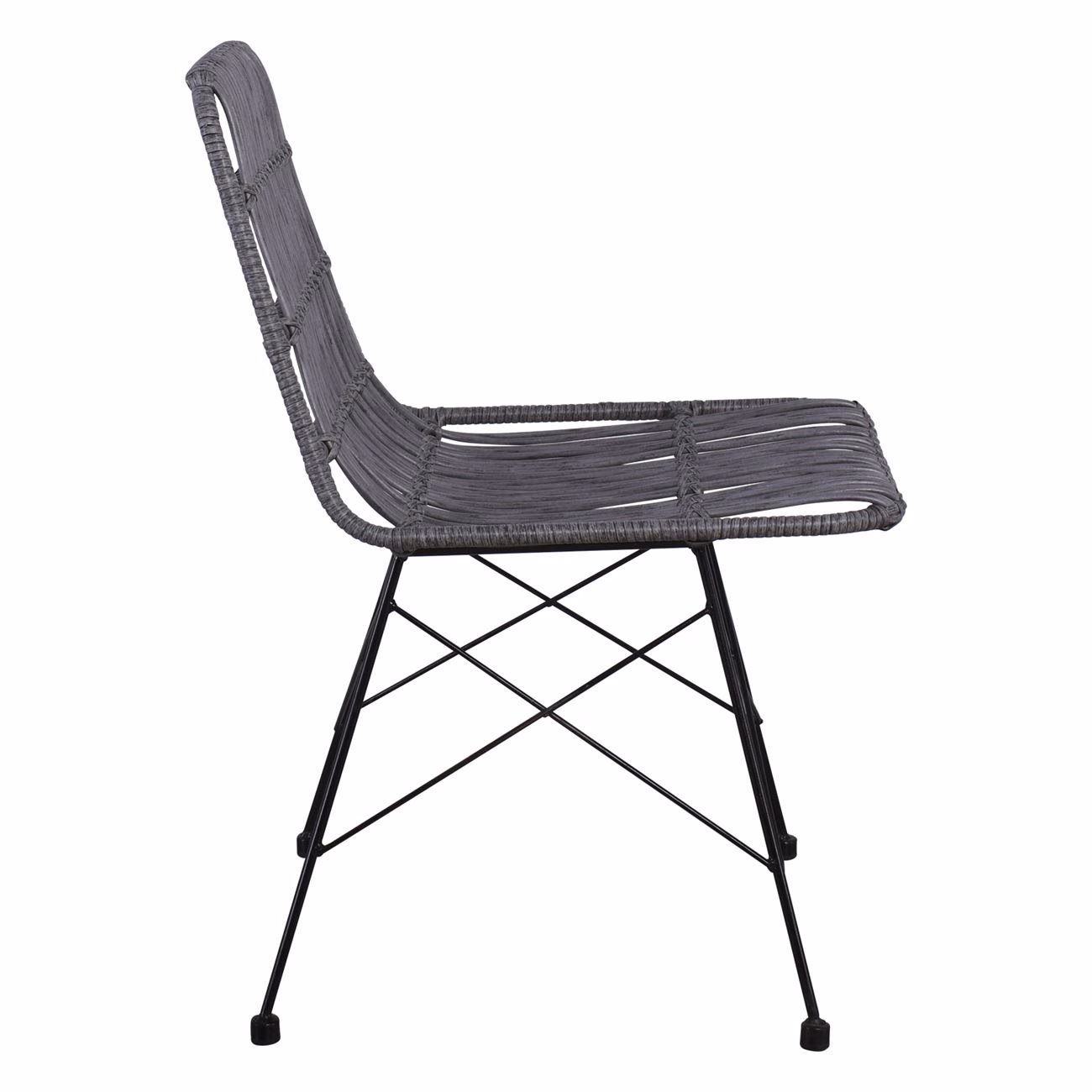 SALSA Chair Metal Black/Wicker Grey - Image 4