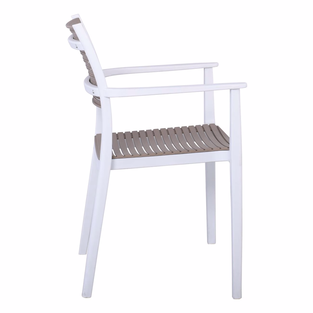 AKRON Armchair PP-UV White/Sand Beige - Image 4