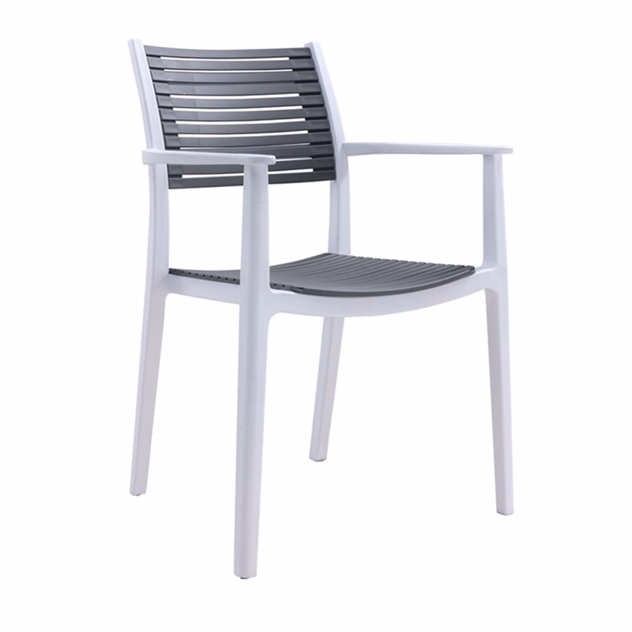 AKRON Armchair PP-UV White/Grey - Image 2