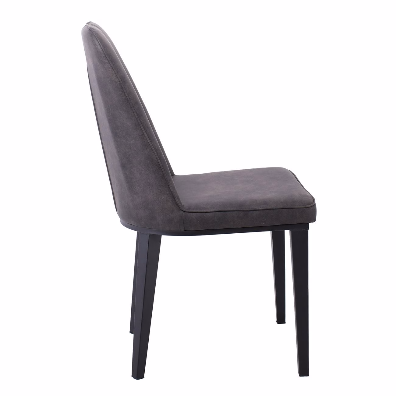CASTER Chair Metal Black Paint/Anthracite Suede Fabric - Image 4