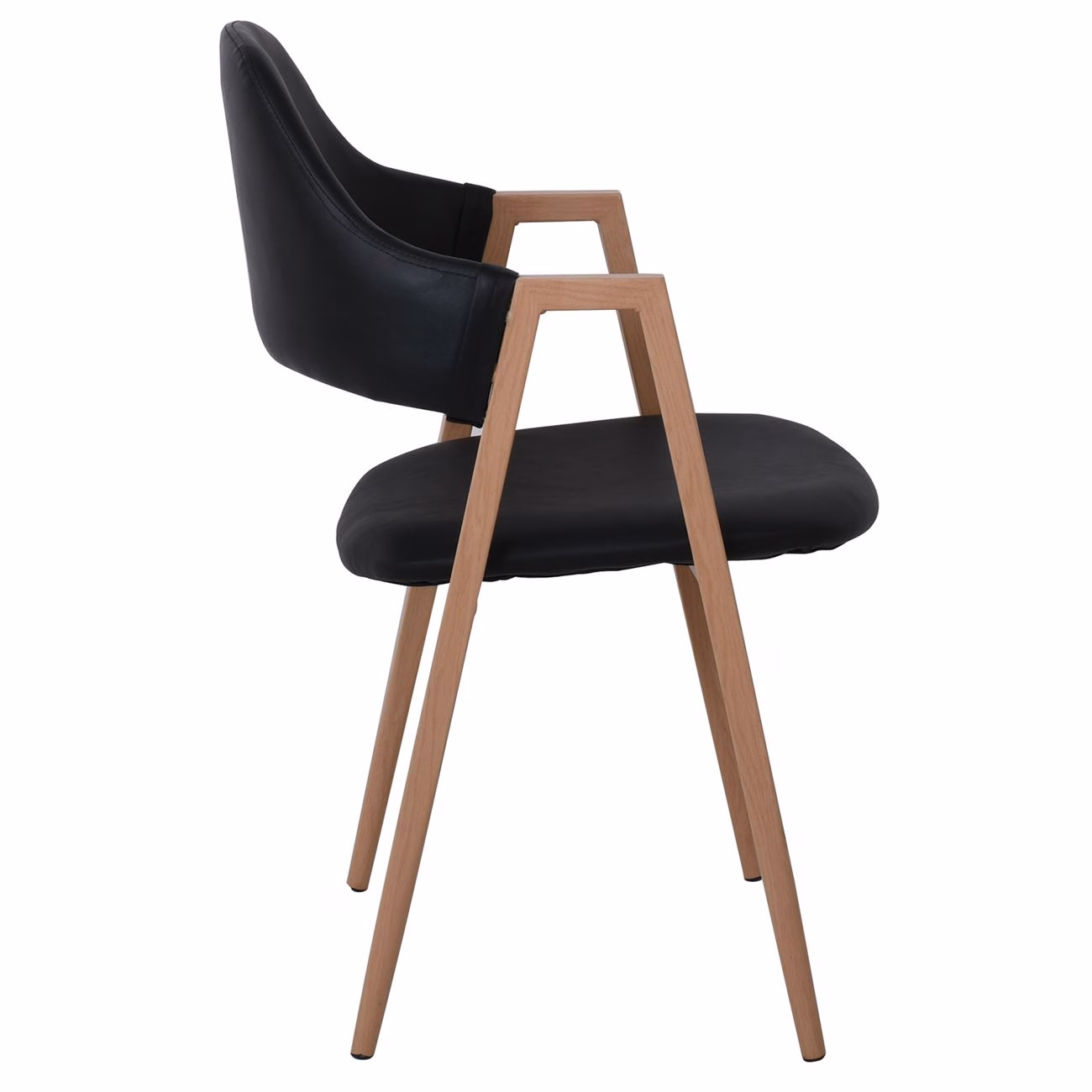 DELTA Armchair Metal Natural/Pu Black - Image 5