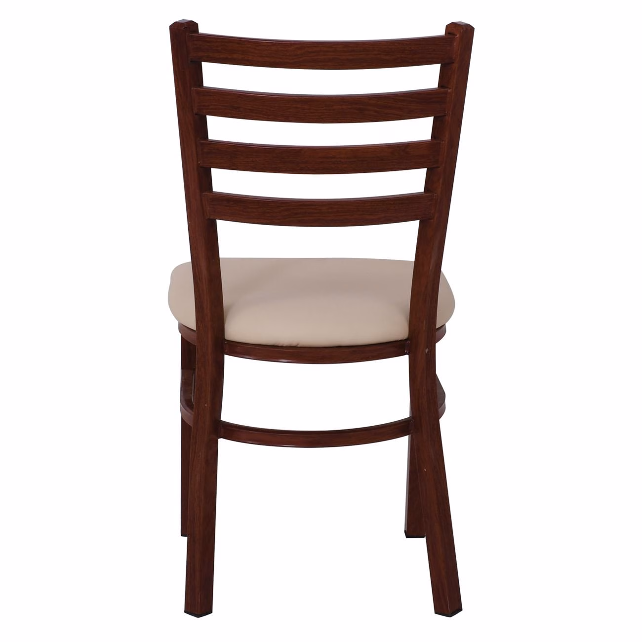 NATURALE Metal Chair Walnut PU Beige - Image 5