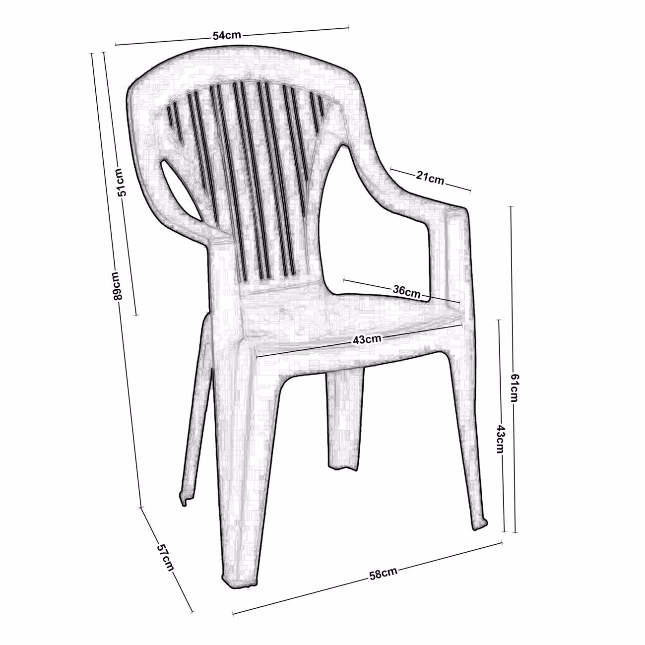 TROPEA PP Stackable Armchair Tortora - Image 3