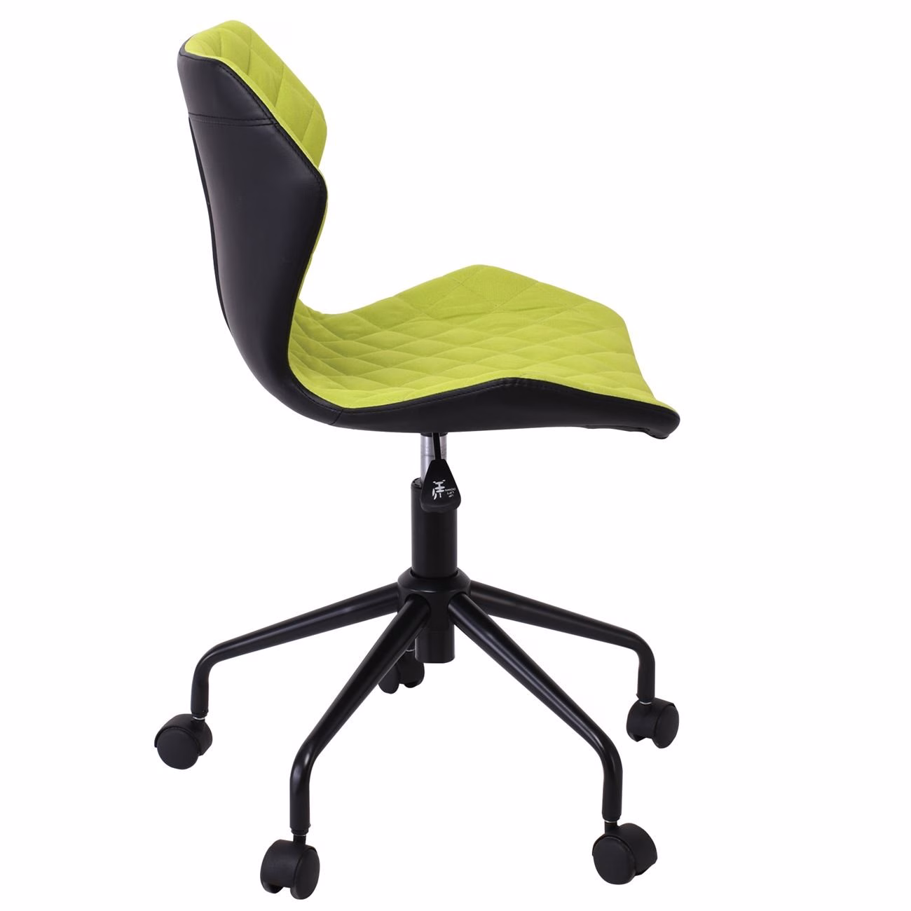 DAVID Office Chair Pu Black/Fabric Light Green - Image 3