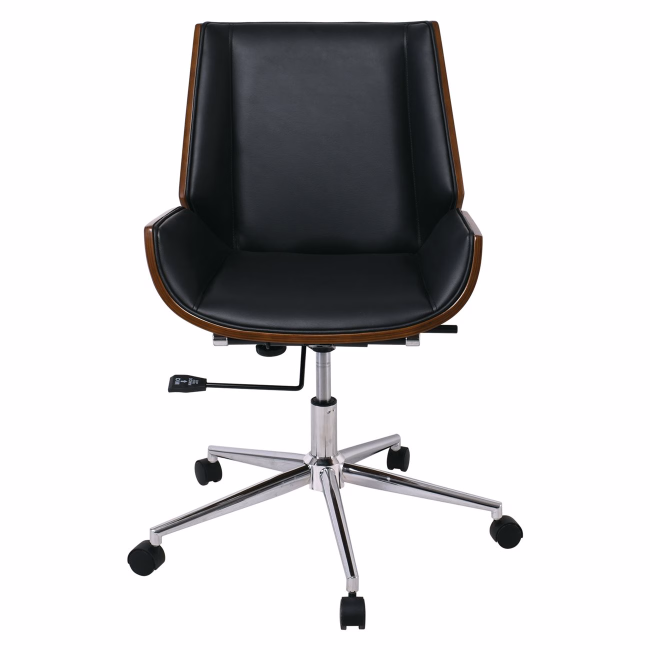 BF9860 Office Chair Walnut/Pu Black - Image 3