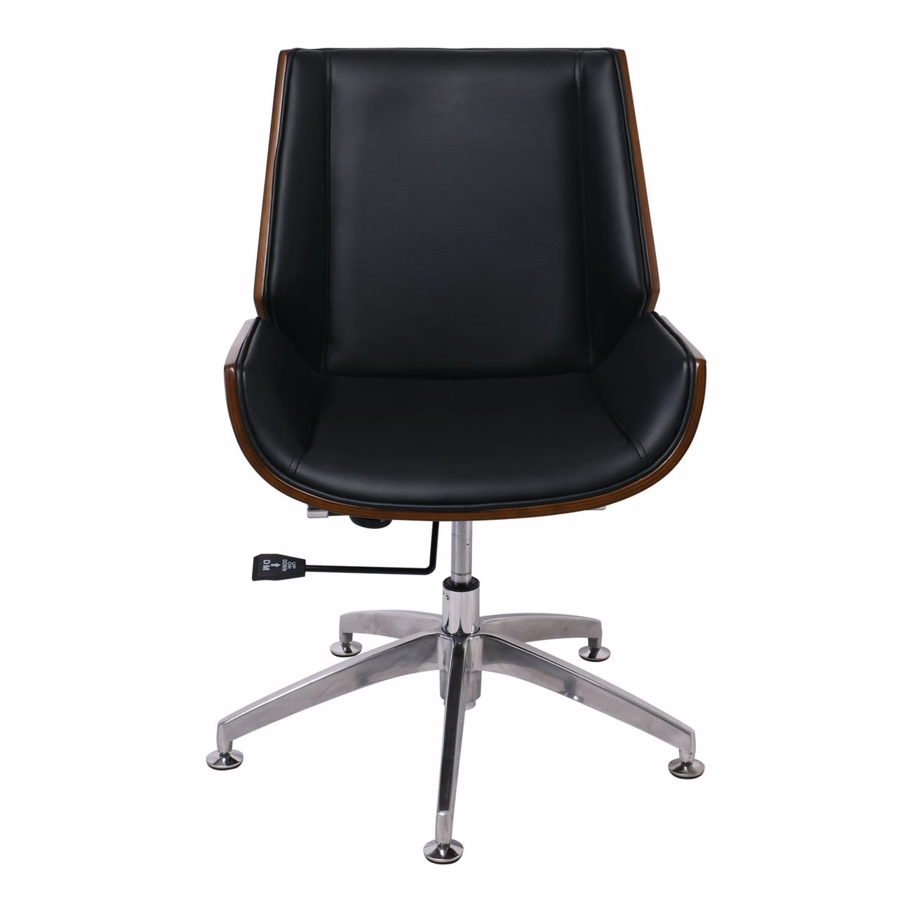BF9860V Visitor Armchair Walnut/Pu Black - Image 3