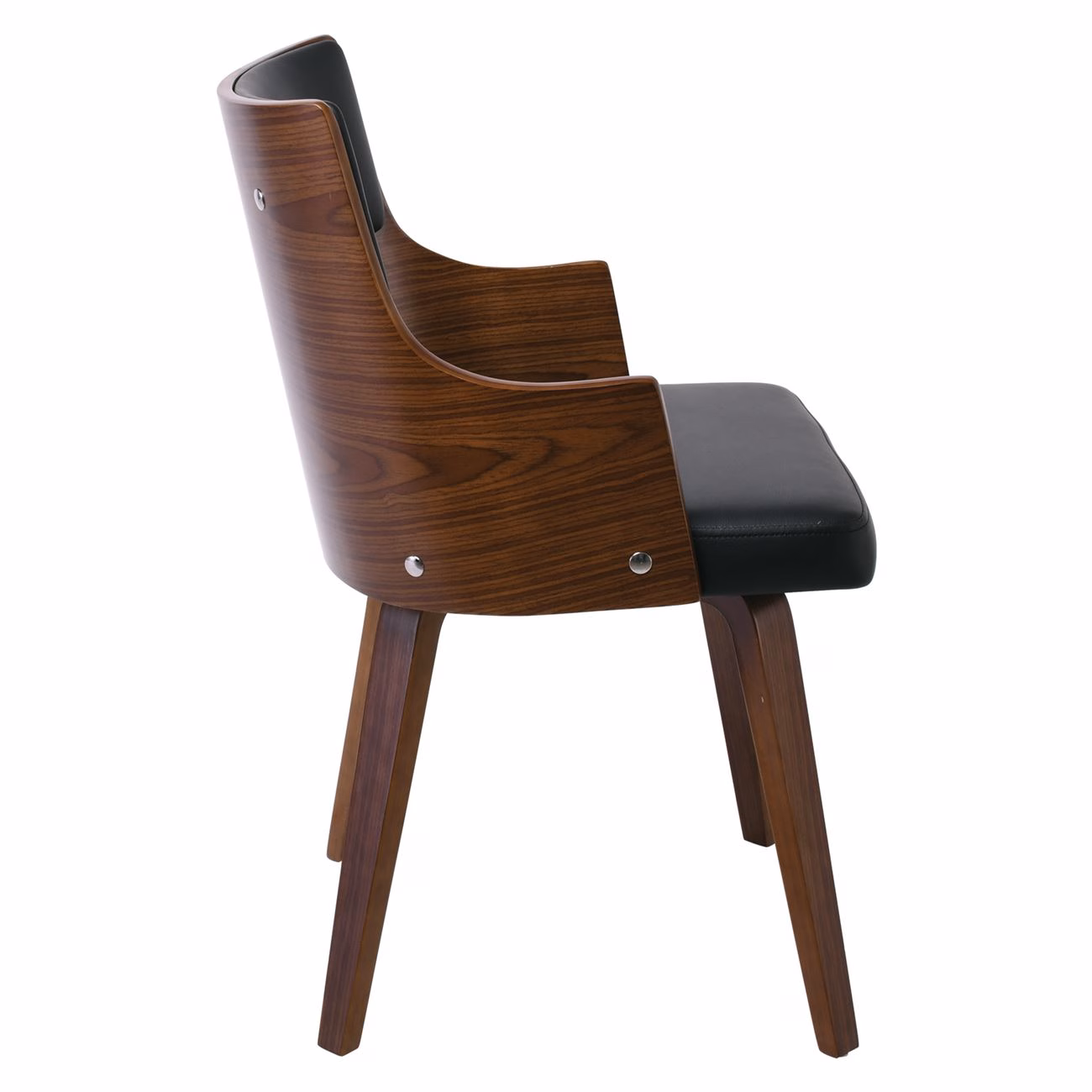 EMERSON Armchair Walnut/Pu Black - Image 4