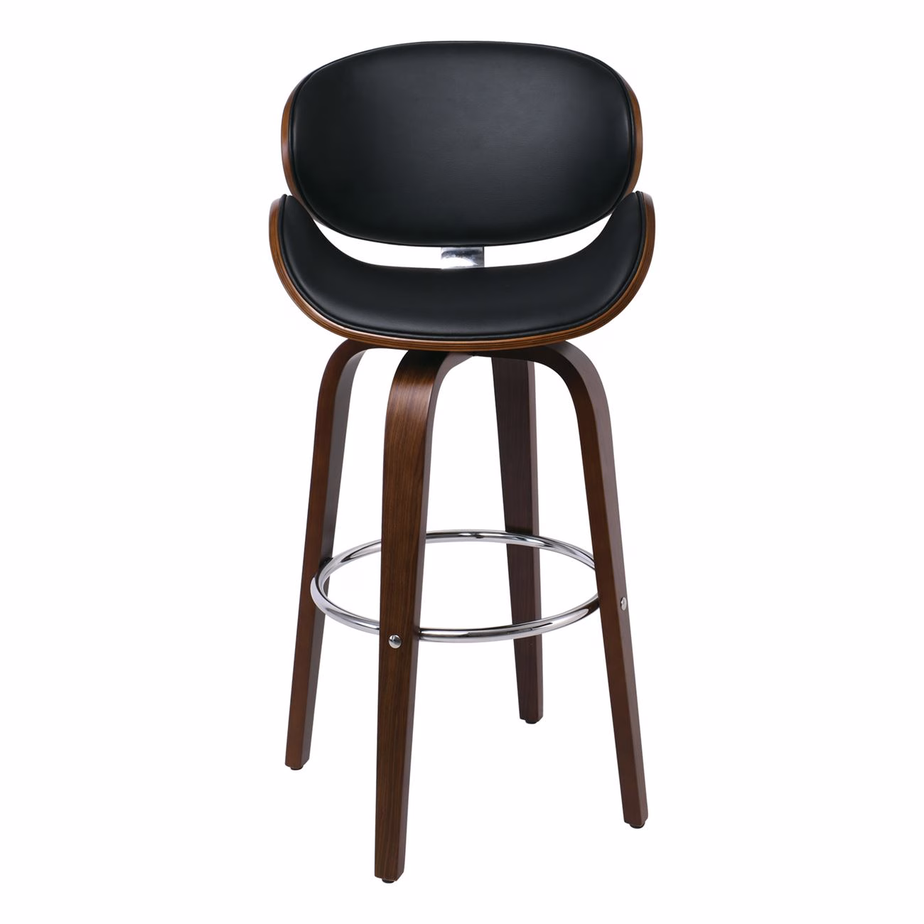 GOMEZ Bar Stool Walnut/Pu Black - Image 3