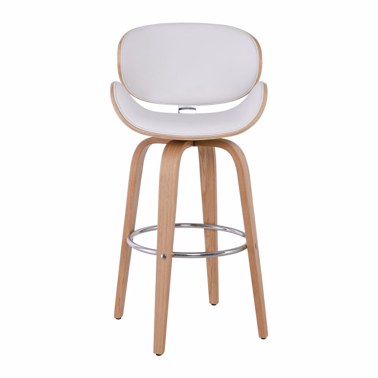 GOMEZ Bar Stool Natural/Pu White - Image 3