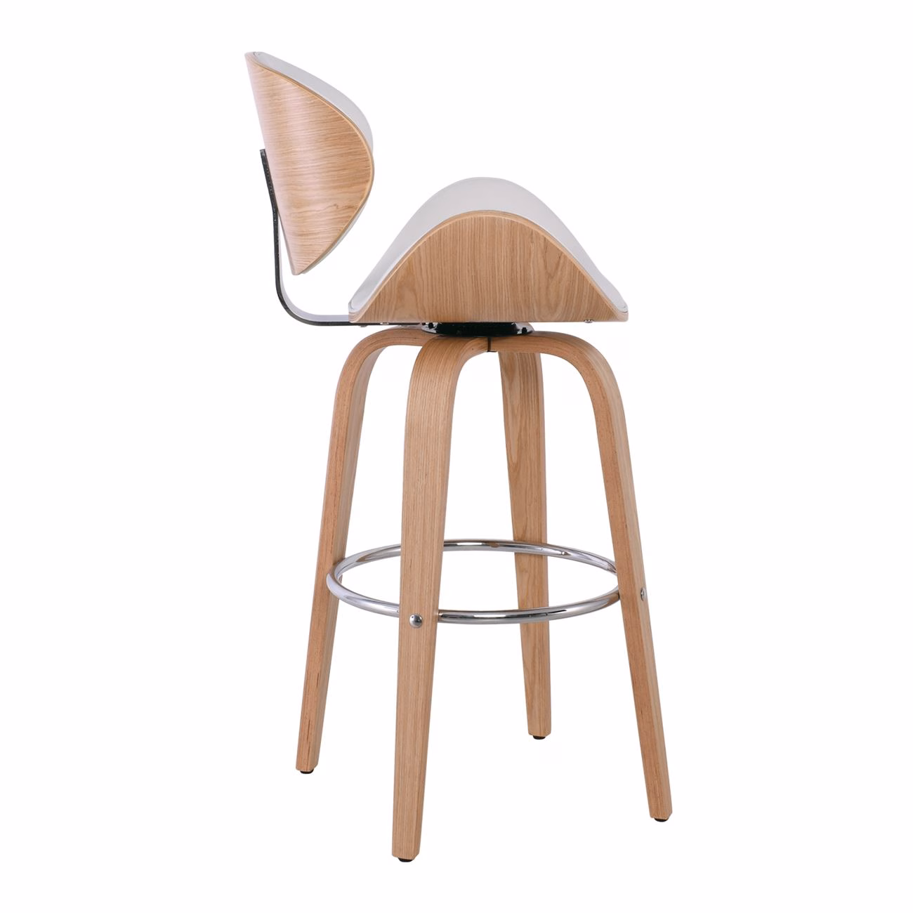 GOMEZ Bar Stool Natural/Pu White - Image 4