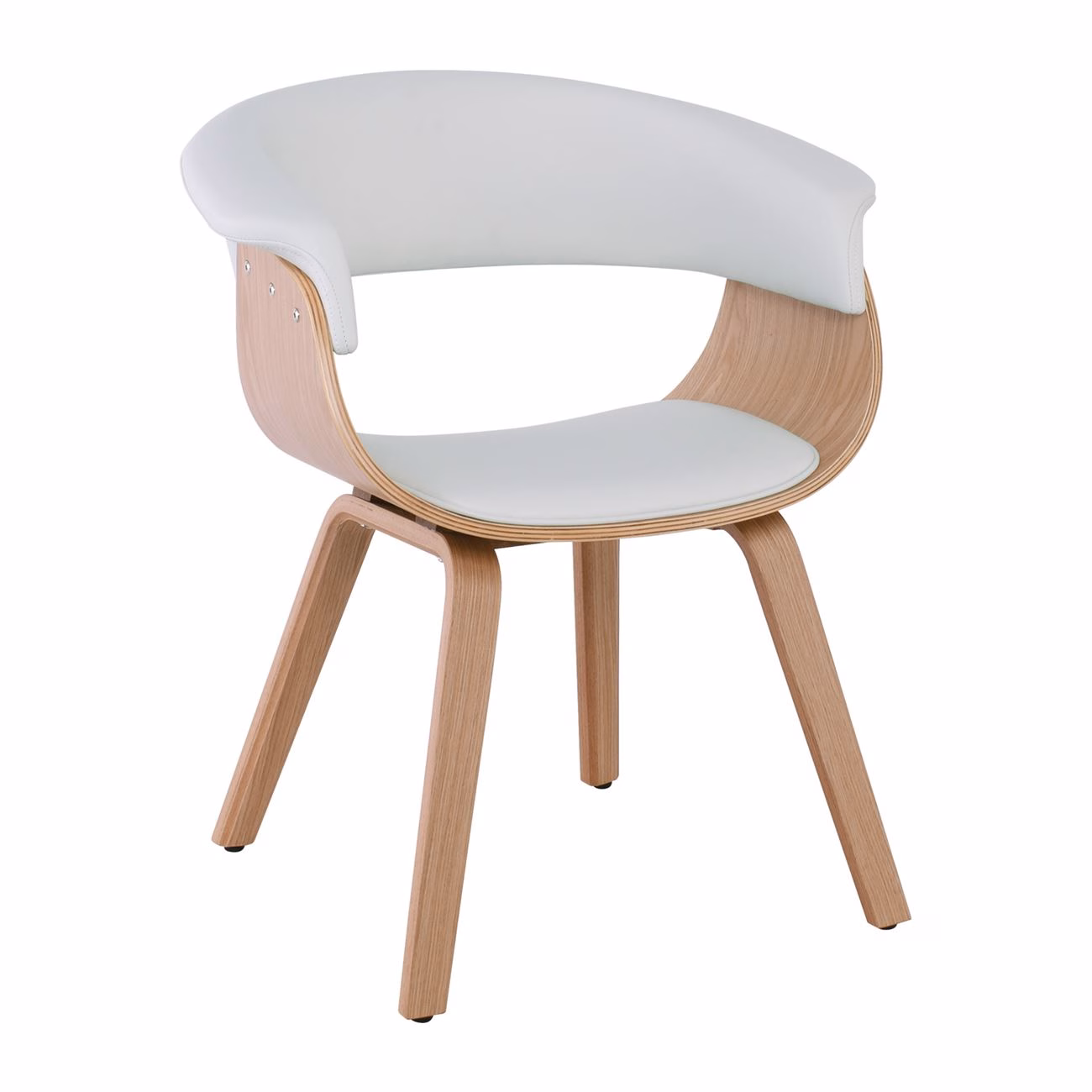 HERMAN Armchair Natural/Pu White - Image 2