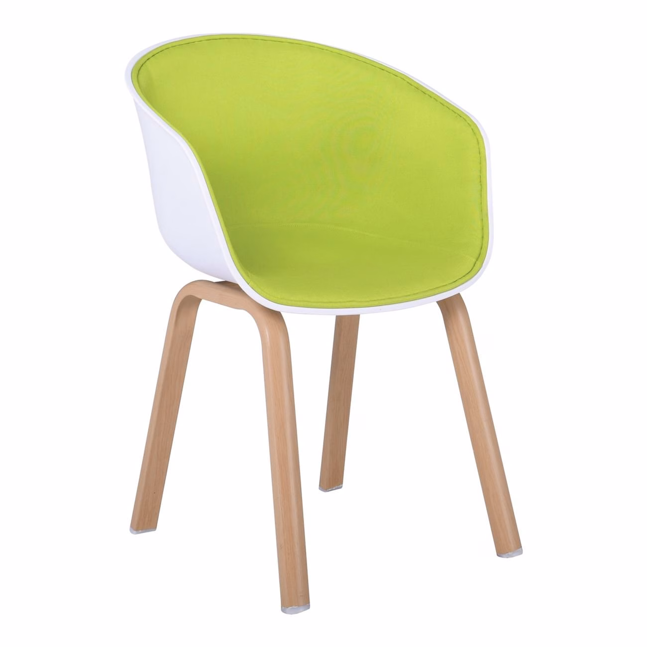 OPTIM Armchair Metal Natural, PP White, Fabric Lime - Image 2