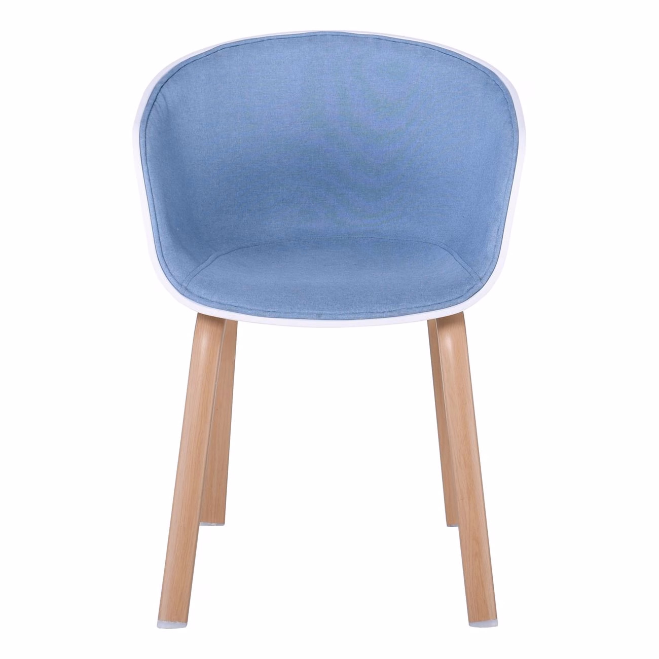 OPTIM Armchair Metal Natural, PP White, Fabric Blue - Image 3