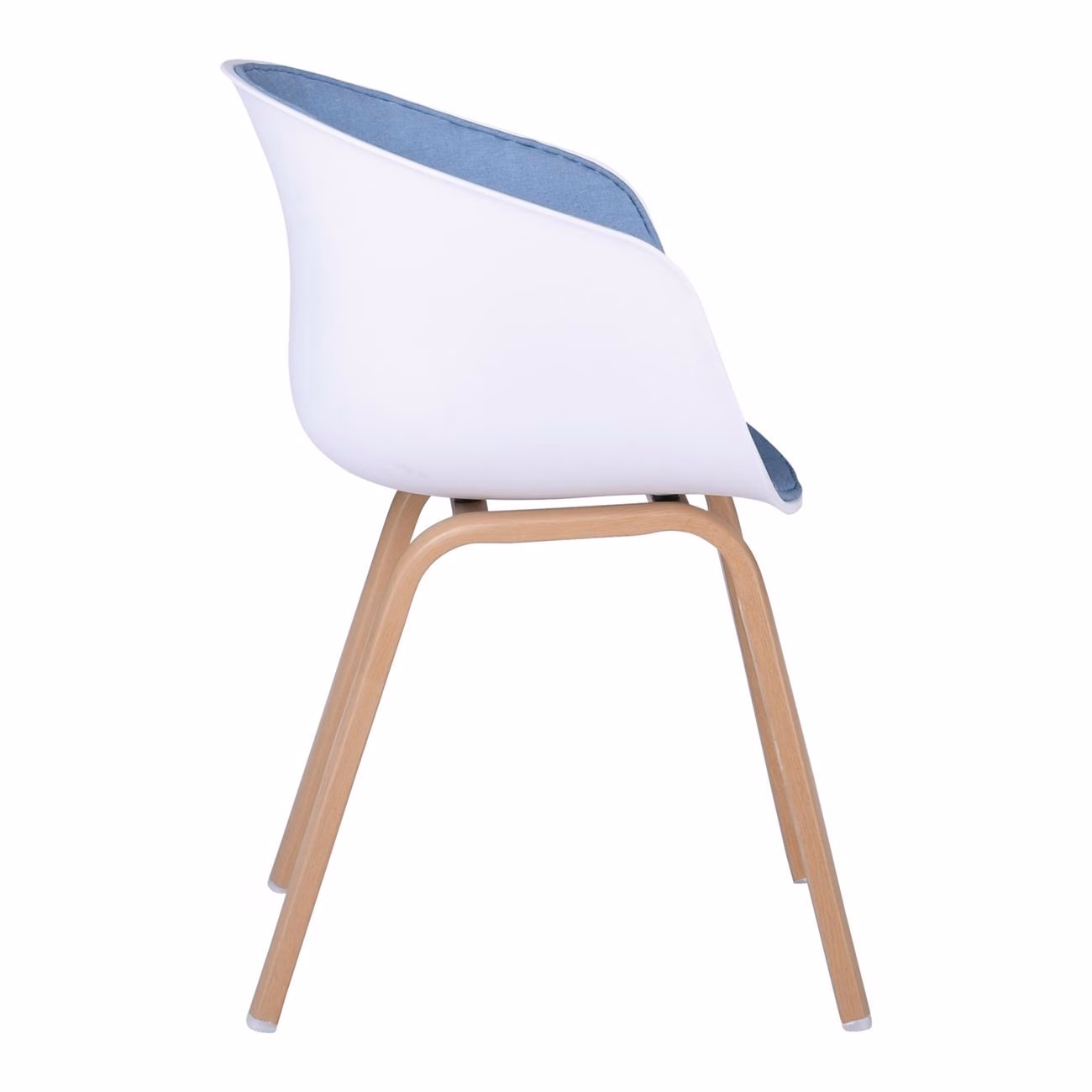OPTIM Armchair Metal Natural, PP White, Fabric Blue - Image 4