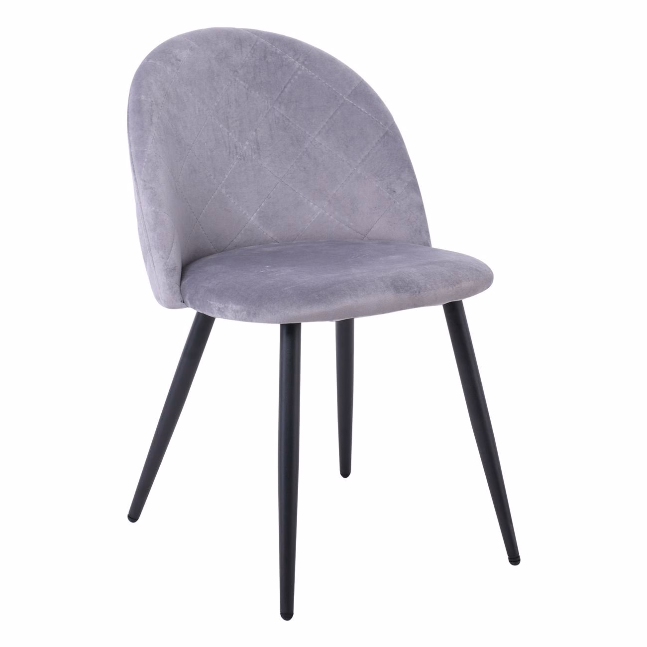 BELLA Chair Metal Black/Fabric Velure Grey - Image 2