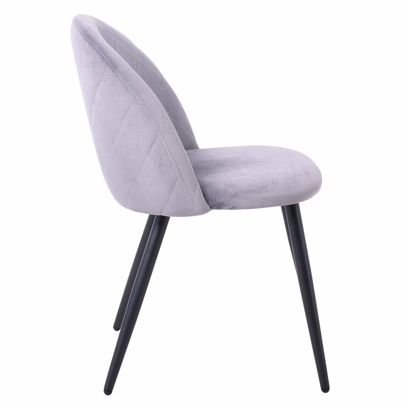 BELLA Chair Metal Black/Fabric Velure Grey - Image 3