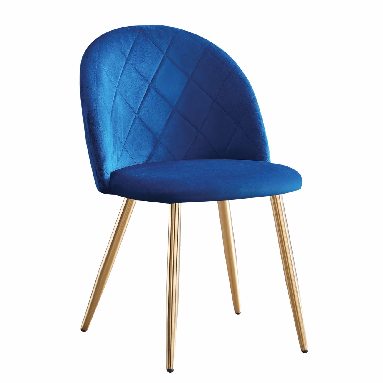 BELLA Chair Gold Chrome, Blue Velure - Image 2