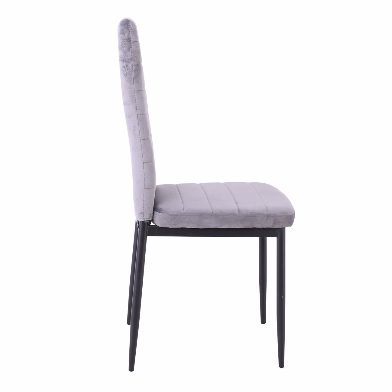 JETTA Chair Grey Velure Fabric (Black paint) - Image 3